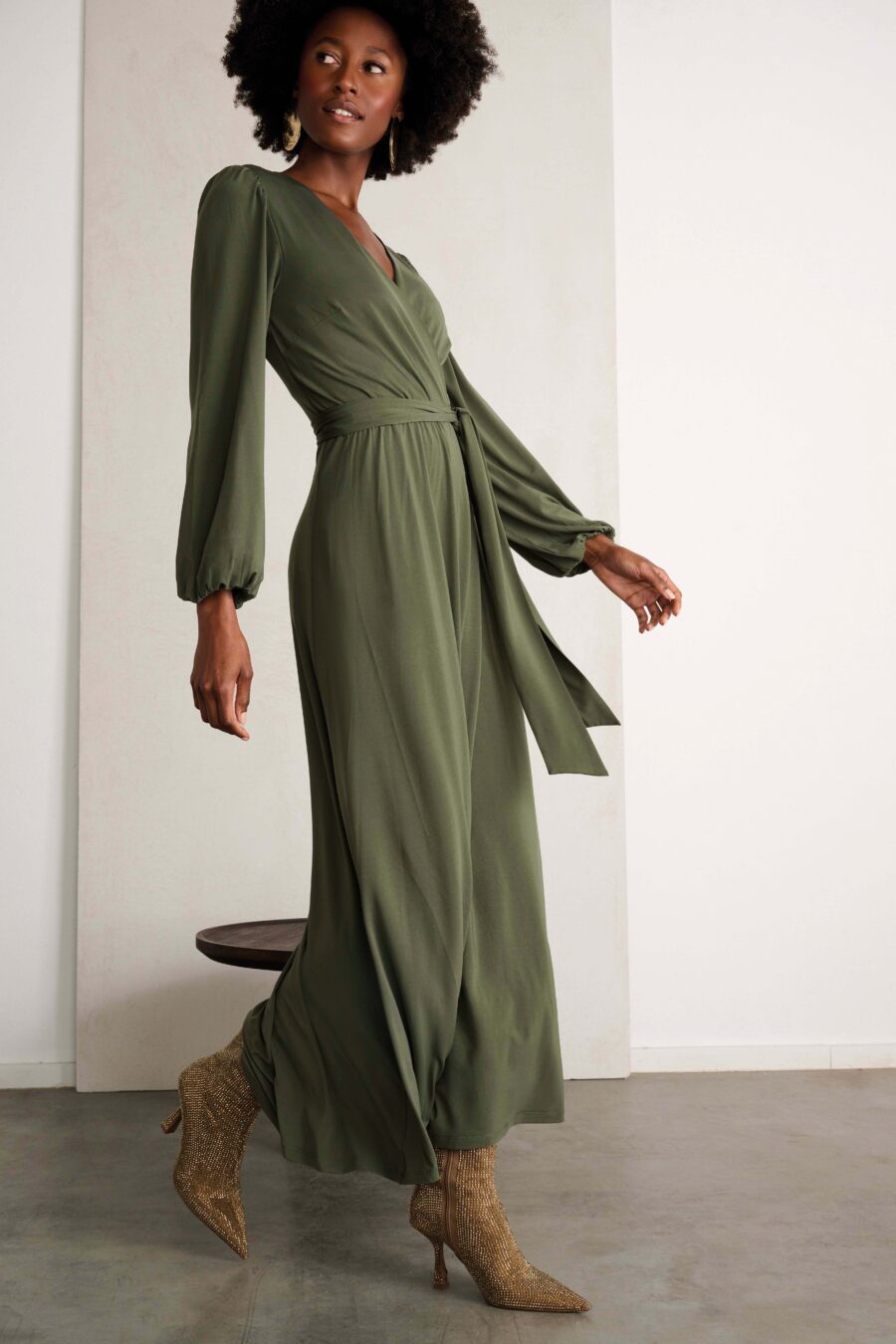 DRESS X399 DARK KHAKI